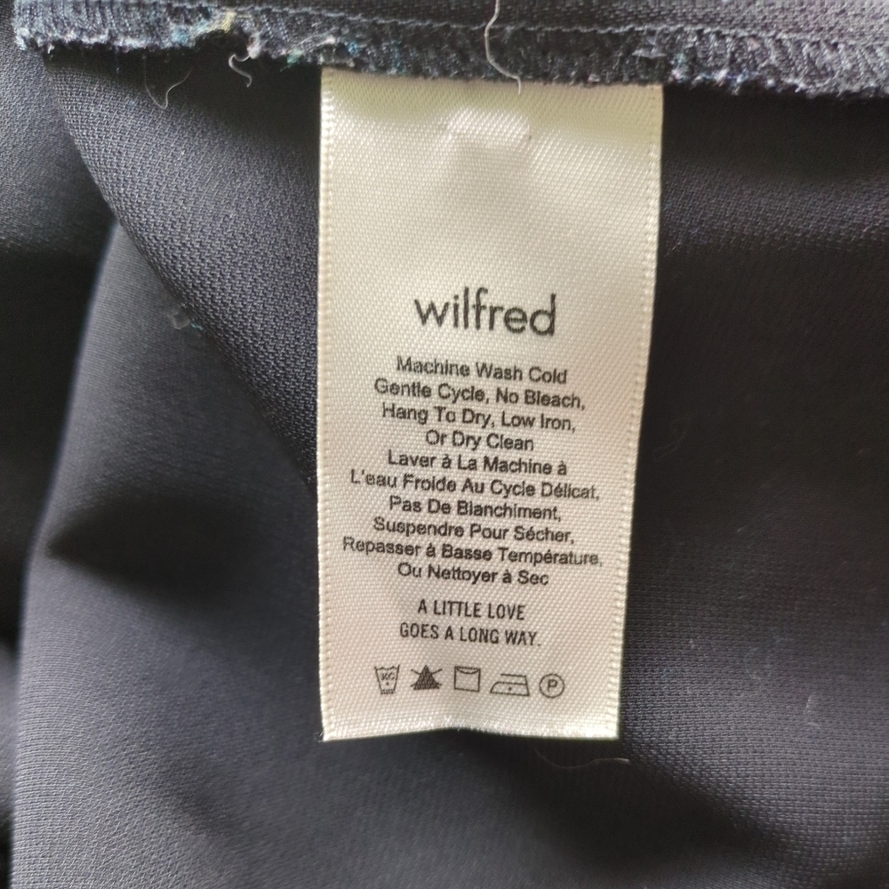 Wilfred Mabelle Black Crepe Lace Up Front Blouse Size Small - Picture 3 of 5